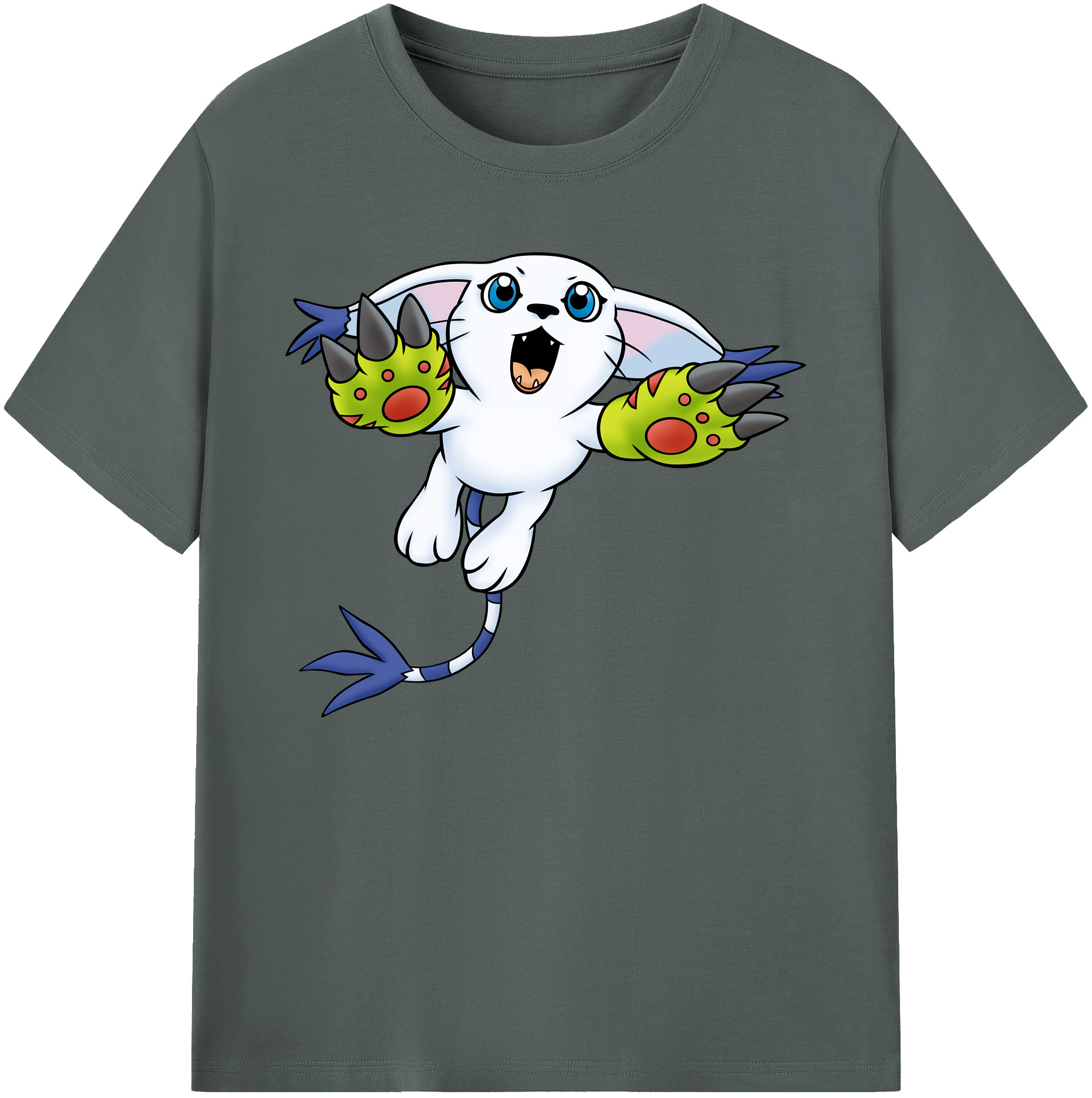 （画像用） Digimon デジタルモンスター/デジモン 綿100％ メンズ半袖Tシャツ｜肌触りやわらか＆通気性